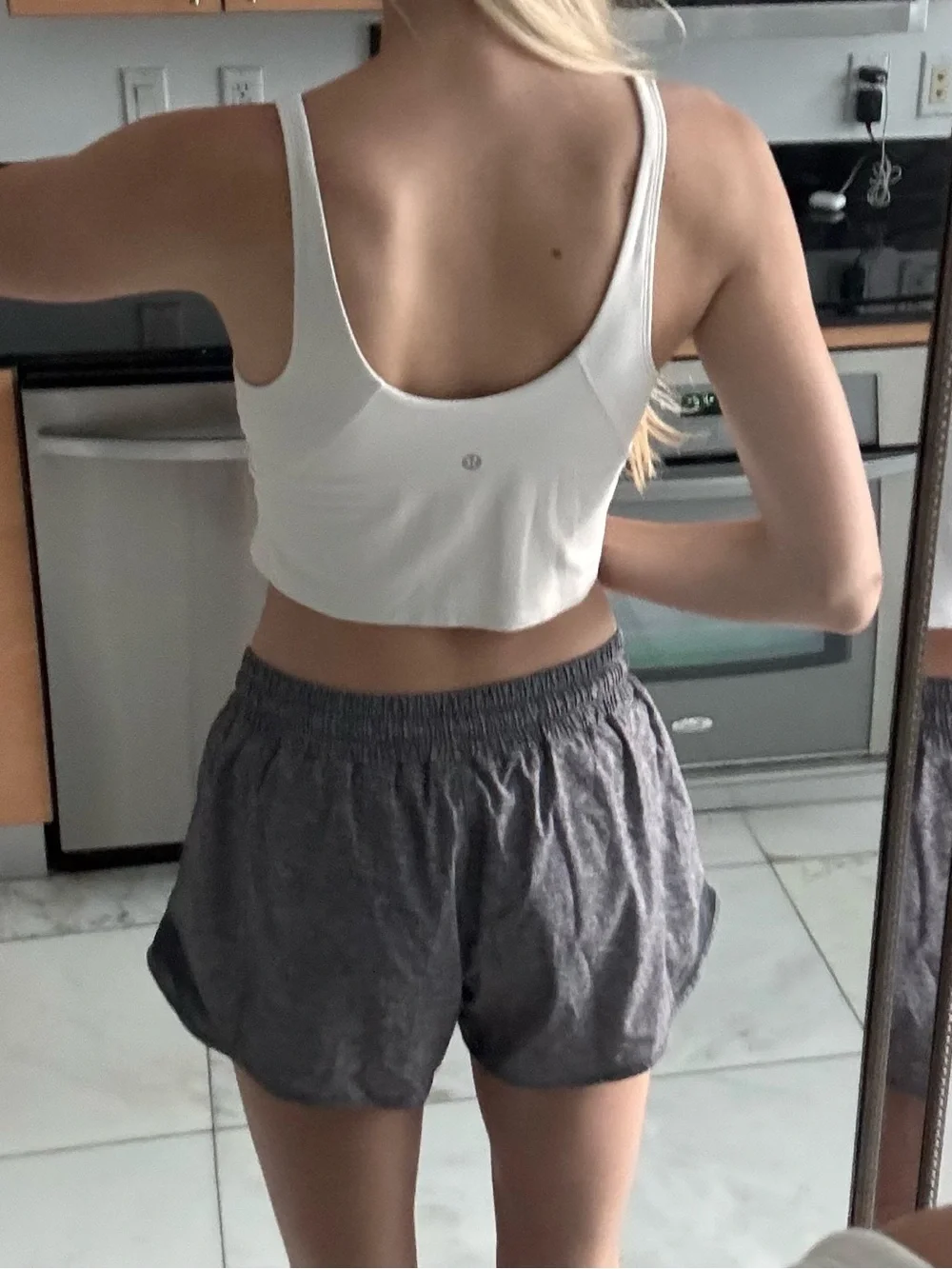 lululemon athletica Gray Heather Running Shorts
